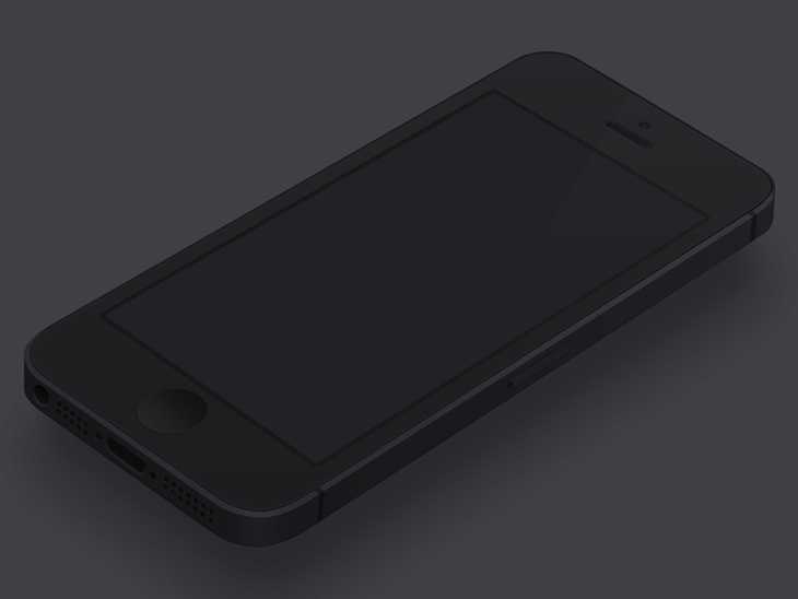 Minimal Black iPhone Template