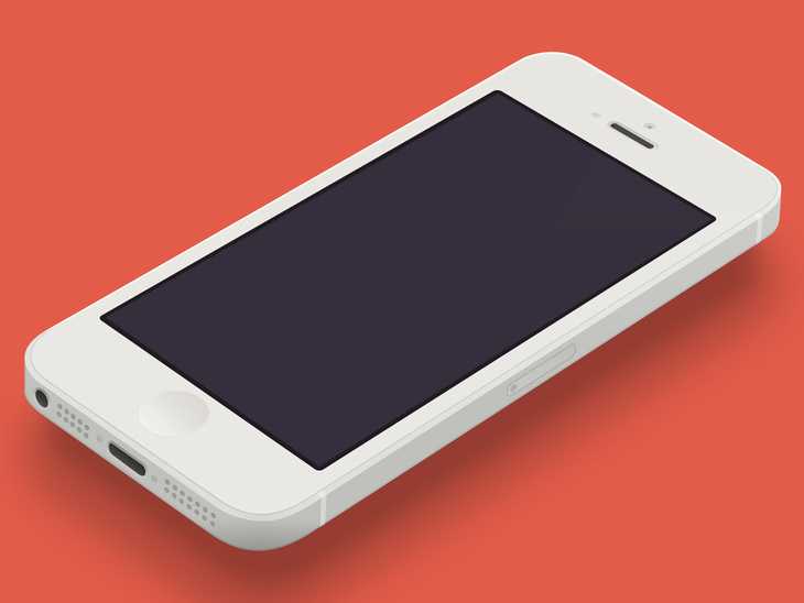 Minimal iPhone 5 Template PSD