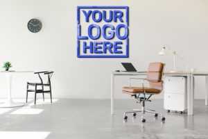 Minimal Office Space Logo Mockup