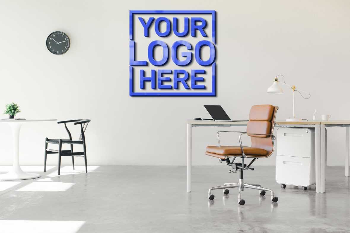 Minimal Office Space Logo Mockup