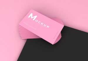 Minimalist visiting business card mockup