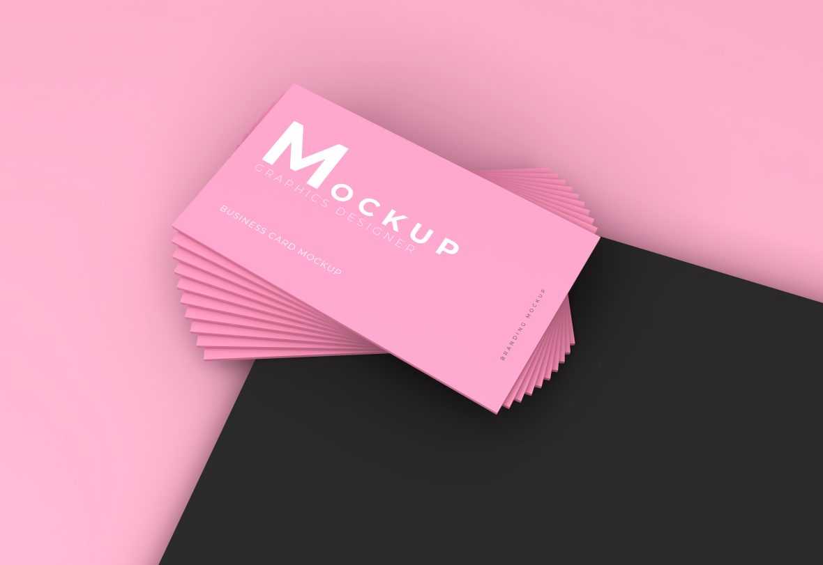 Minimalist visiting business card mockup