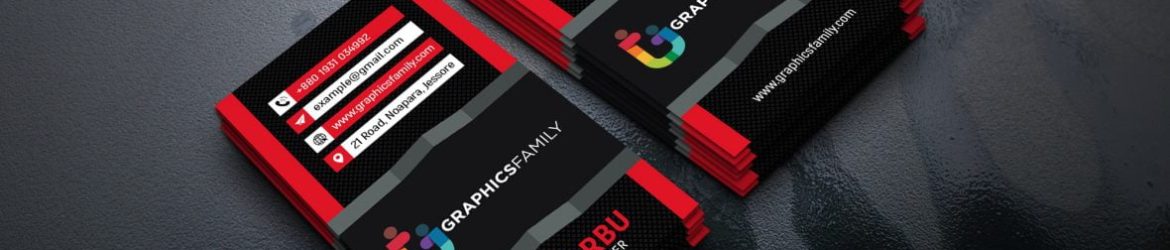 Modern 3D Red Visiting Card Design Modern 3D Red Visiting Card Design