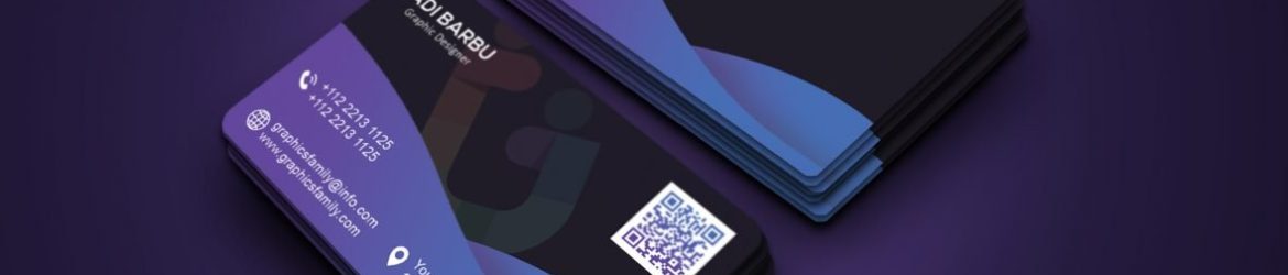 Modern Abstract Gradient Dark Business Card Template