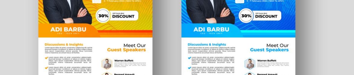 Modern And Creative Business Conference Flyer Template Layout