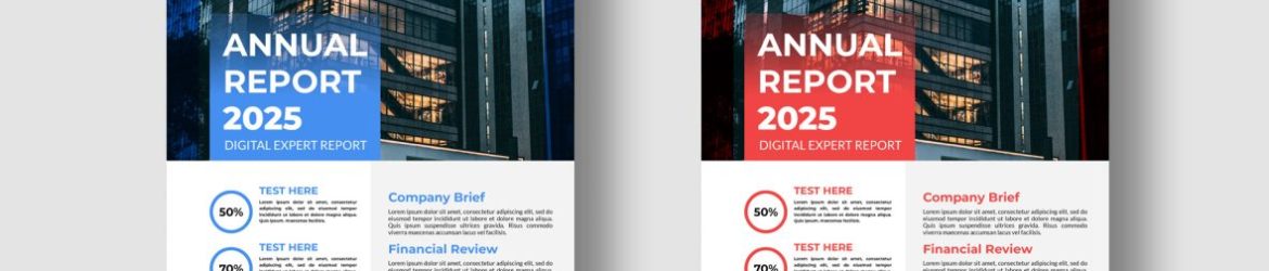 Modern Annual Report Business Flyer Template Design