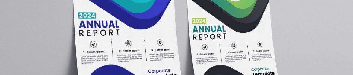 Modern annual report design template concept vector image