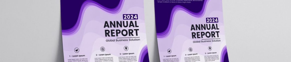 Modern annual report design template vector image