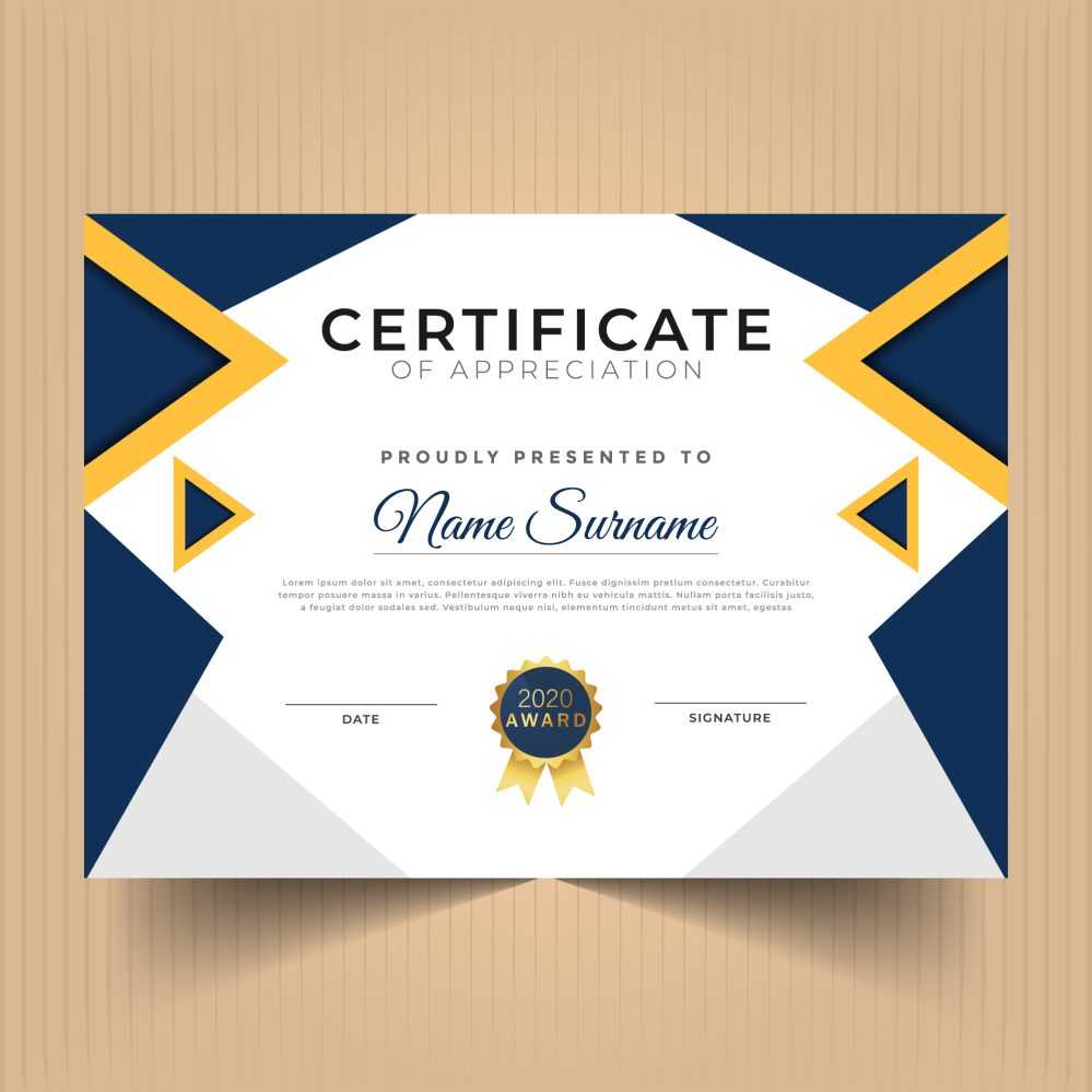 Modern Award Certificate Template