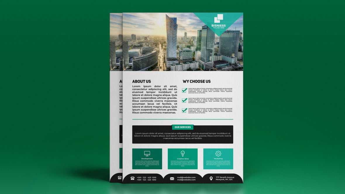 Modern Black&Green Flyer Design