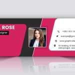 Modern Black & Red Email Signature Design Template