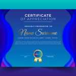 Modern Blue Certificate of Achievement
