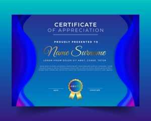 Modern Blue Certificate of Achievement