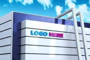 Modern Building Architecture Logo Mockup