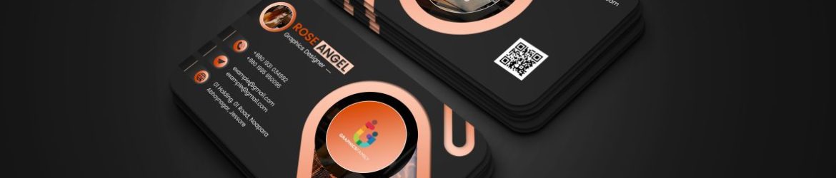 Modern Business Card Design with Black Background