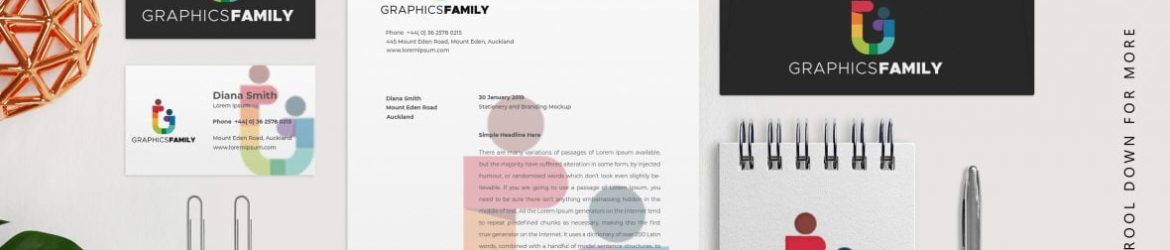 Modern business stationery collateral set Free PSD