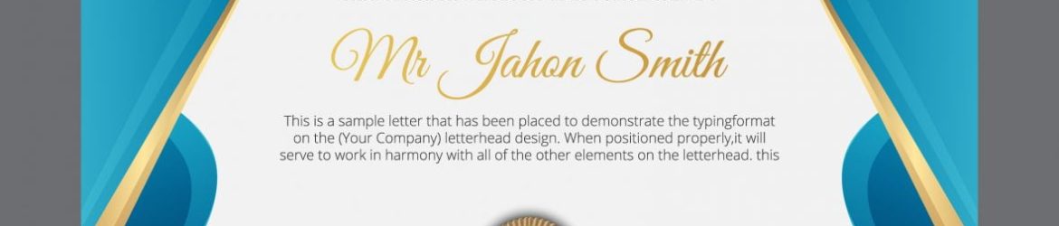 Modern certificate award template design vector illustration