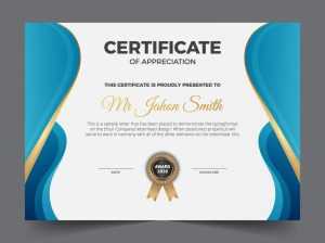 Modern certificate award template design vector illustration