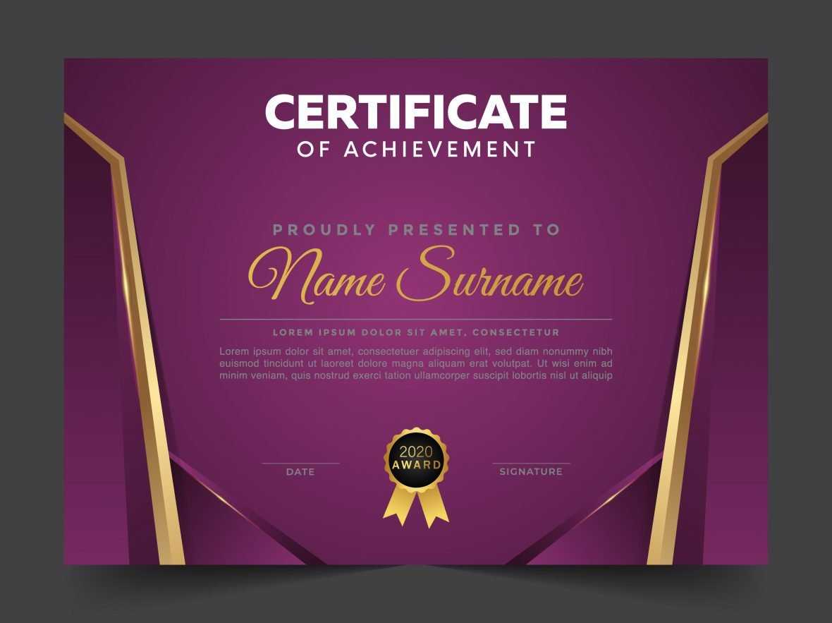 Modern Certificate of Honor Ready to Print Template