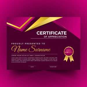 Modern certificate template
