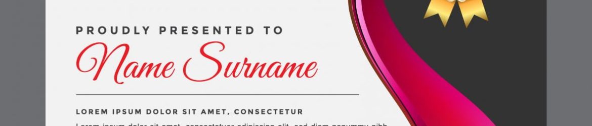 Modern certificate template with flat design