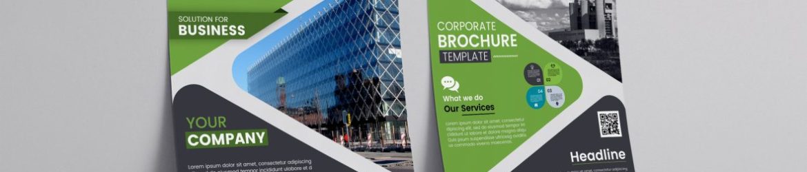 Modern corporate business flyer layout design template