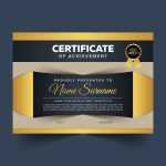Modern Editable Landscape Certificate Template