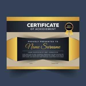 Modern Editable Landscape Certificate Template
