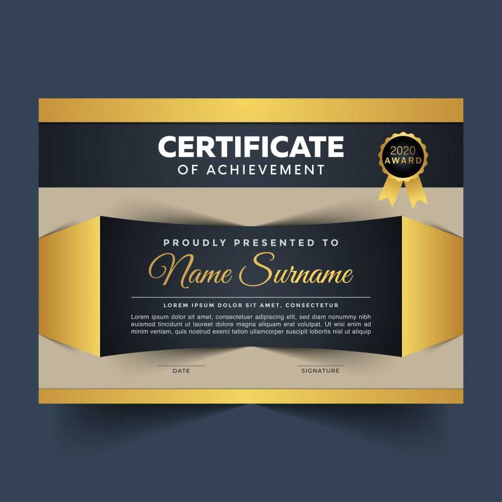 Modern Editable Landscape Certificate Template