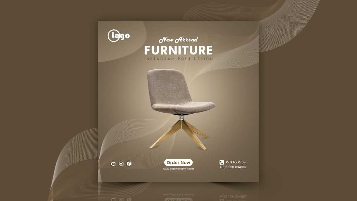 Modern Furniture Professional Social Media Post Design