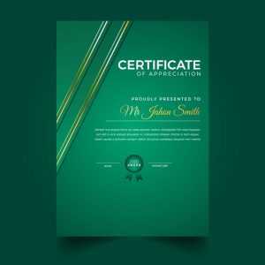 Modern Green Vertical Diploma Template
