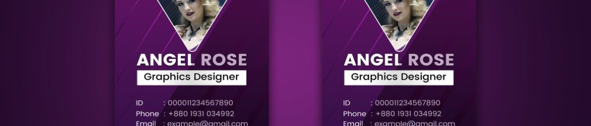 Modern Id Card Design with Purple Color Modern Id Card Design with Purple Color