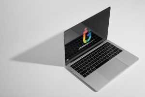 Modern iMac Screen Logo Mockup