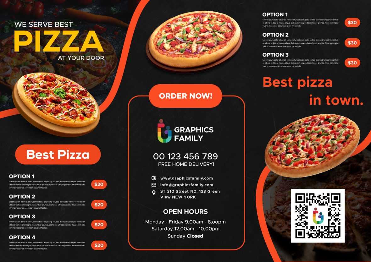 Modern Pizza Menu Design