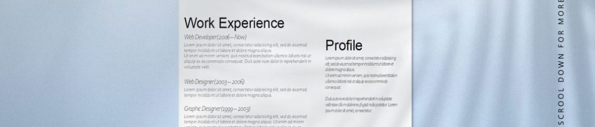 Modern simple template for curriculum