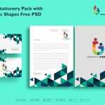 Modern Stationery Pack with Geometric Shapes Free Psd - Download Grátis Modern Stationery Pack with Geometric Shapes Free Psd