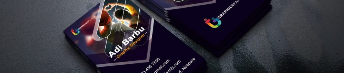Modern Vertical Visiting Card Design