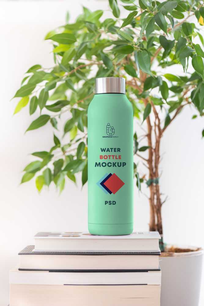 Modern Water Bottle Mockup