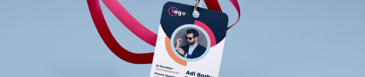 Modern White Employee Id Card Design