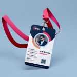Modern White Employee Id Card Design