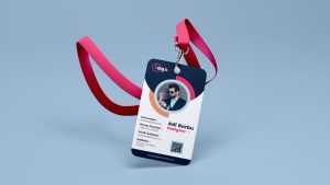 Modern White Employee Id Card Design