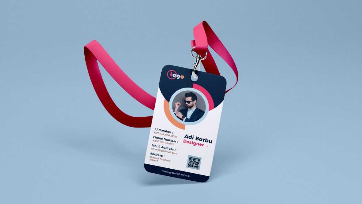 Modern White Employee Id Card Design