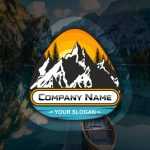 Mountain Badge Logo Design - Download Grátis Mountain Badge Logo Design