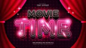Movie Time Text Style Effect