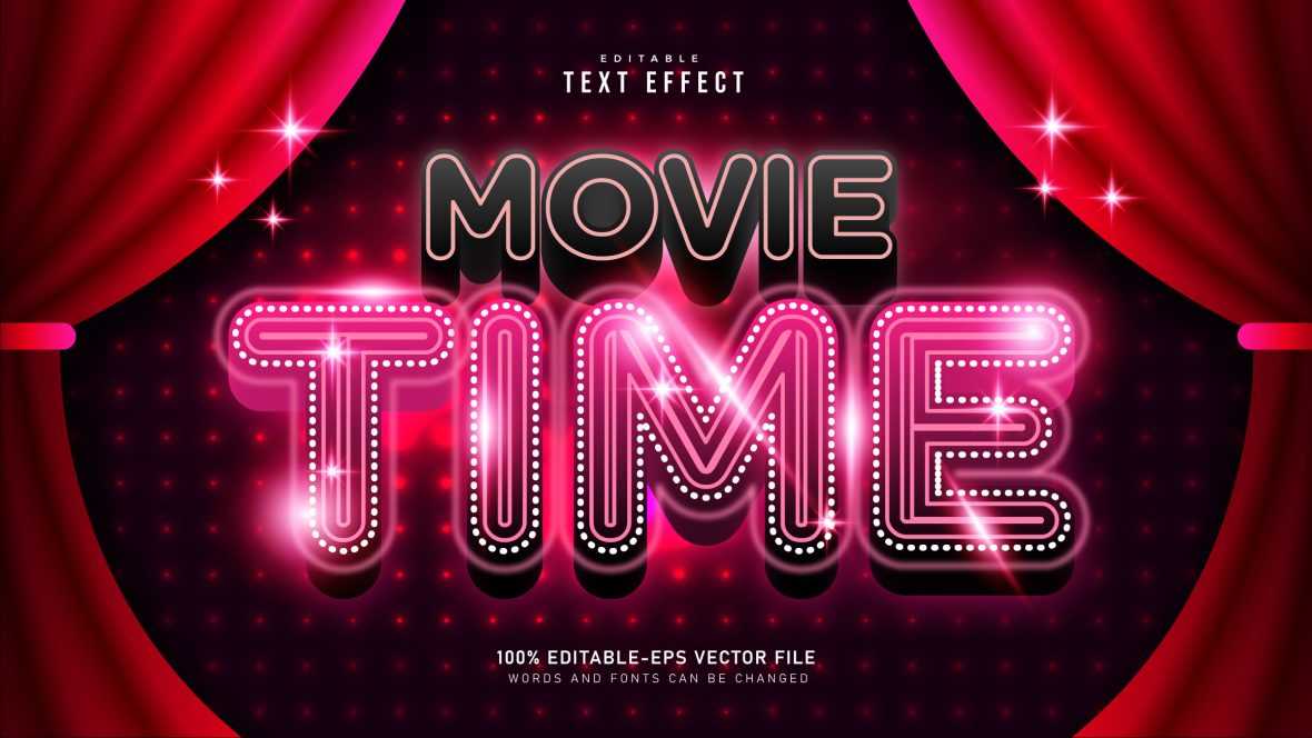 Movie Time Text Style Effect