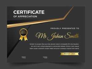 Multipurpose certificate template in dark golden theme design