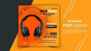 Music and Sound Instagram Post Template PSD