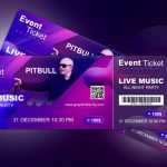 Music Concert Event Ticket Design - Download Grátis Music Concert Event Ticket Design