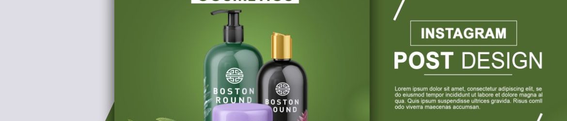 Natural Cosmetics Product Instagram Post Design