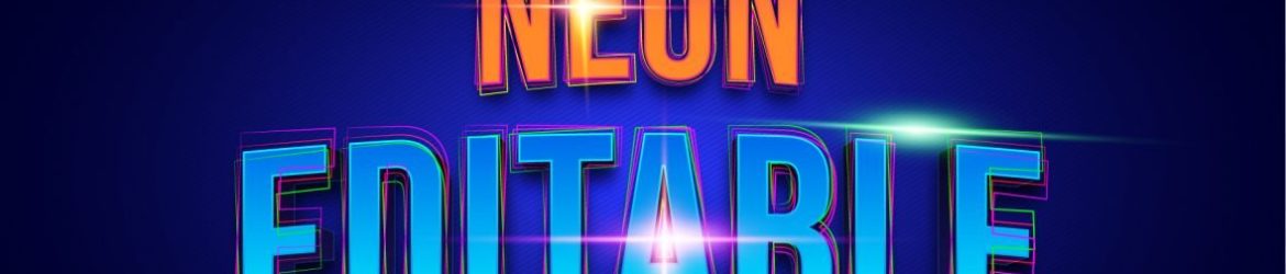 Neon Editable Text Effect